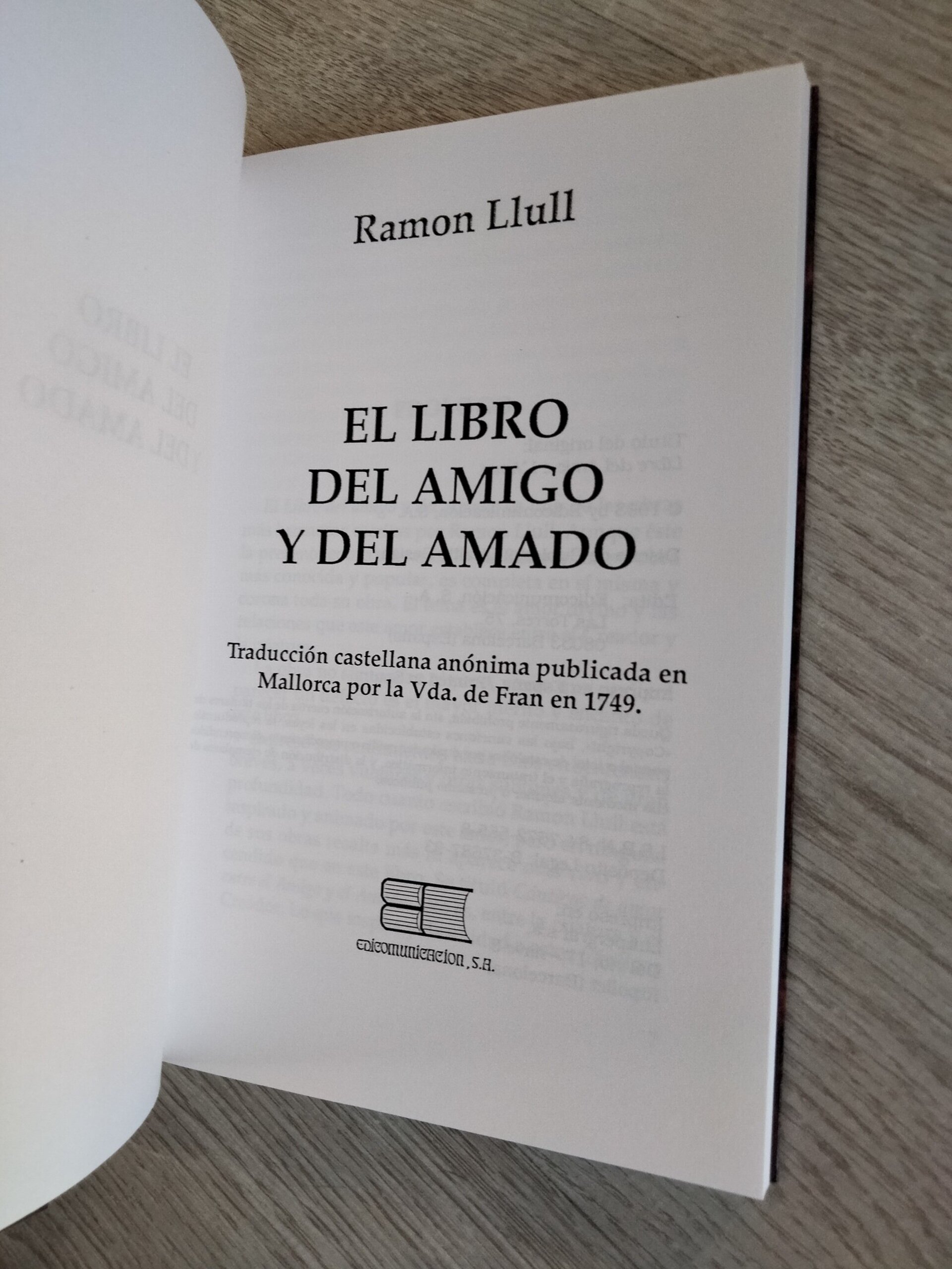 Ramon Llull - El libro del amigo y del amado - 5