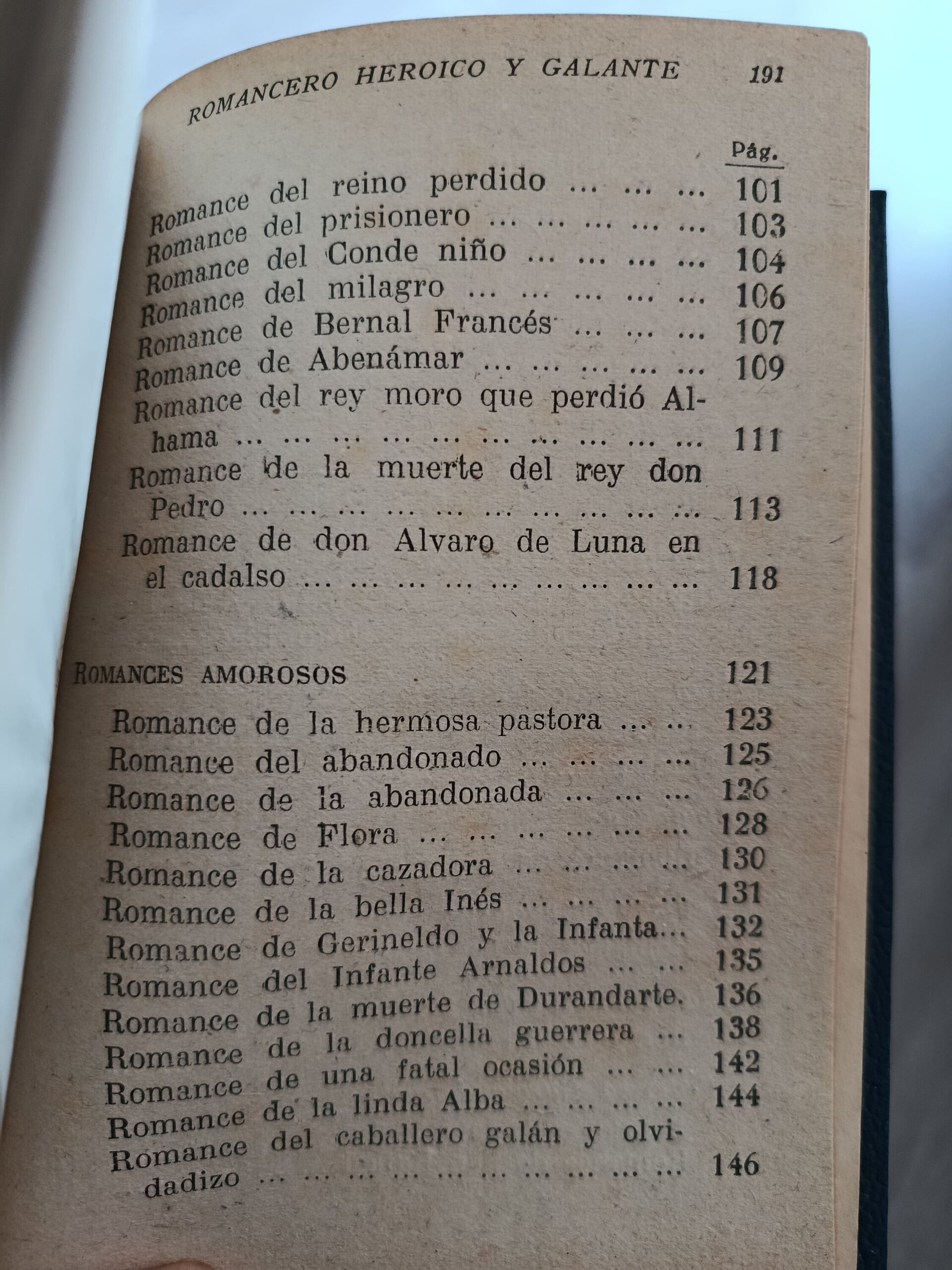 Romancero Heroico y Galante - Selección de romances castellanos - 8