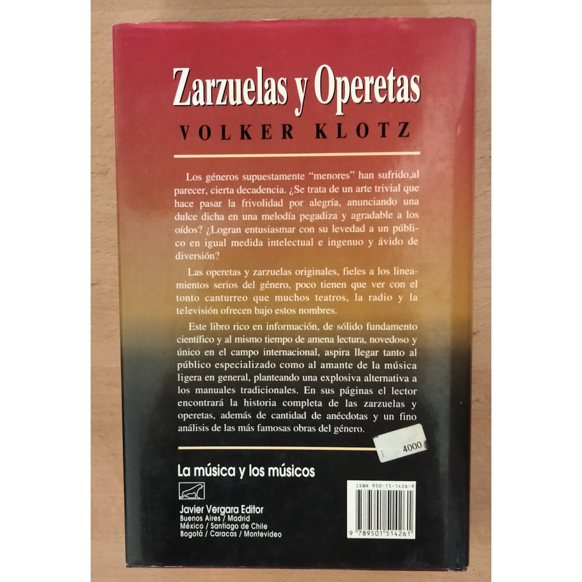 Zarzuelas y Operetas / autor: Volker Klotz - 2